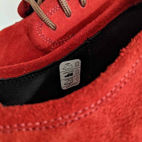 🇨🇦 🇪🇹 Oliberte Eloka Red Suede Loafer Fair Trade - Picture 11 of 12